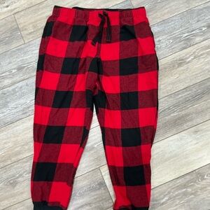 Old Navy Red and Black Plaid Pants